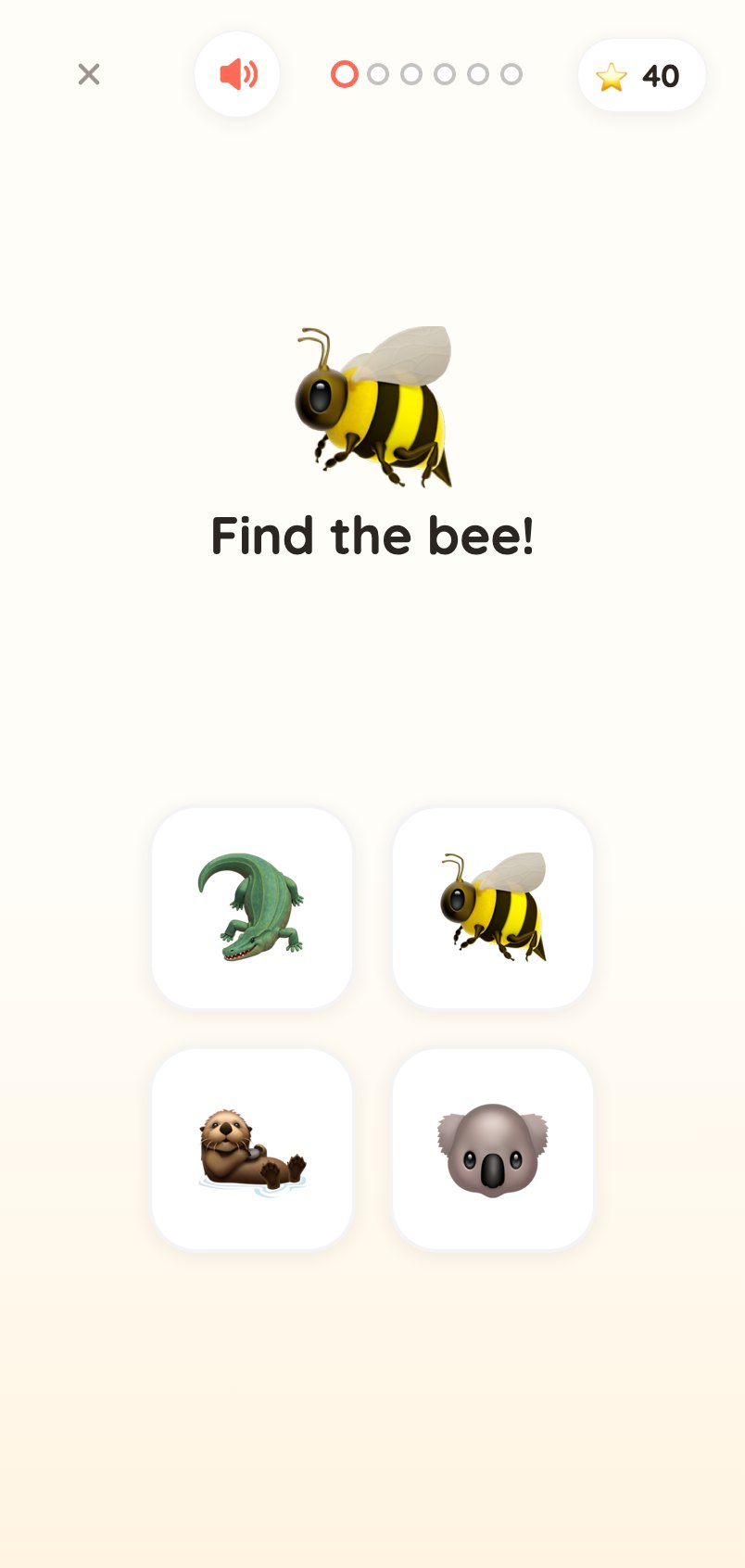 Spot the Animal game: find the named animal among four