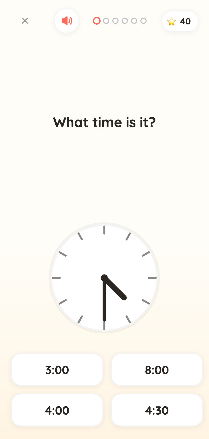 Tell the Time game: read the clock and tap the time