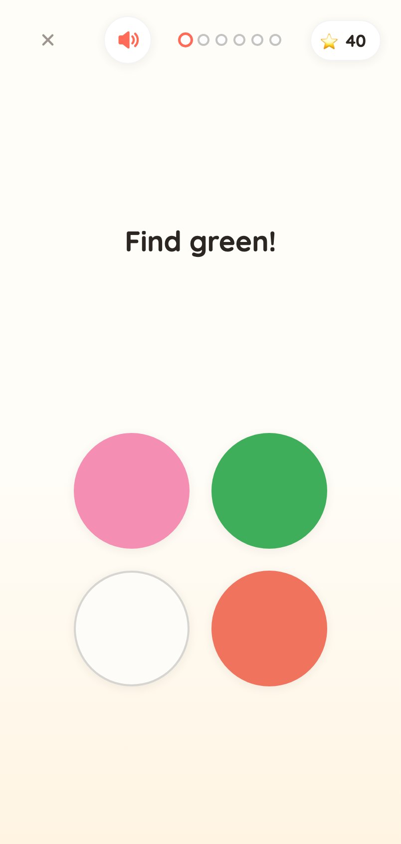 Colour Hunt game: tap the right colour
